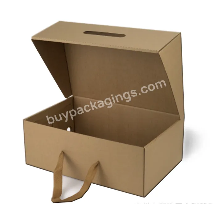 Wholesale Customized Shoe Box Folding Mailing Packaging Corrugated Printing Paper Shoe Box With Handle - Buy Custom Gift Boxes For Clothing Packaging Box,Black Magnetic Closure Gift Garment Packaging Box,Shoes Packaging Box With Adhesive Sticker.