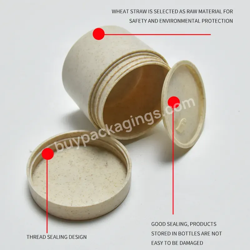 Wholesale Degradable Straw Cosmetic Cream Can Be Reused Pure - Buy Cosmetic Cream Jar,Degradable Cosmetic Cream Container,Cosmetics Canning Bottle.