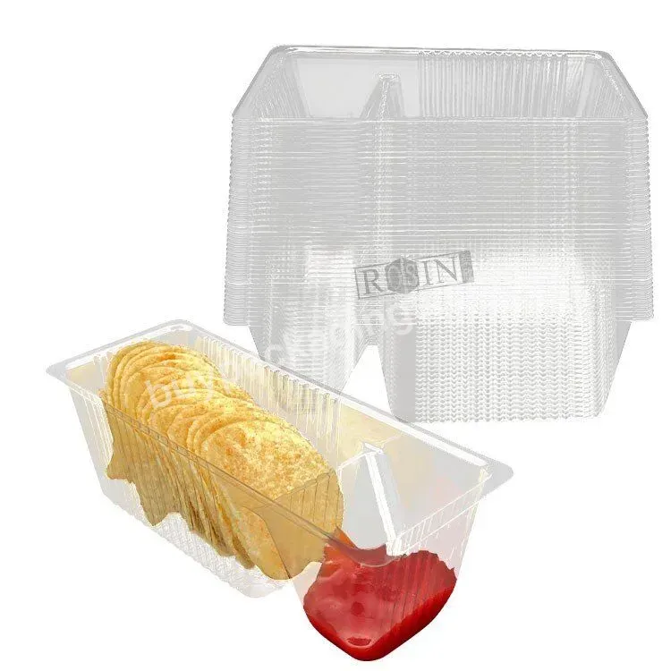 Wholesale Disposable 2 Compartment Clear Small Plastic Trays Cookie Chocolate Snack Potato Chips Trays - Buy 2 Compartment Clear Small Plastic Trays,Plastic Trays With Compartments,Disposable Compartment For Potato Chips Trays.