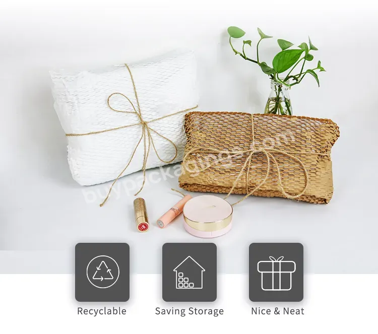 Wholesale Eco-friendly Biodegradable Kraft Shipping Packaging Cushion Paper Honeycomb Protective Wrap - Buy Wrapping Paper,Honeycomb Kraft Paper Cushioning,Paper Cushioning Wrap.
