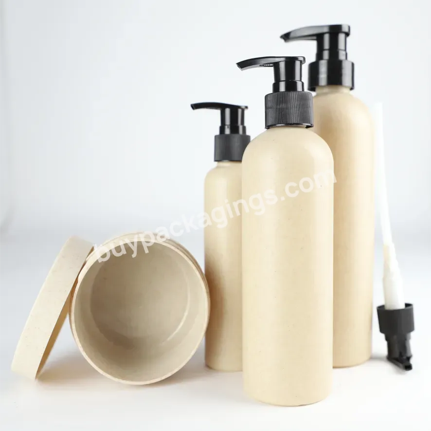 Wholesale Eco Friendly Biodegradable Plastic Lotion Foaming Pump Bottles Packaging Wheat Straw Spray Shampoo Plastic Bottle - Buy Wheat Straw Shampoo Bottle,Plastic Bottle,Wholesale Biodegradable Bottles.