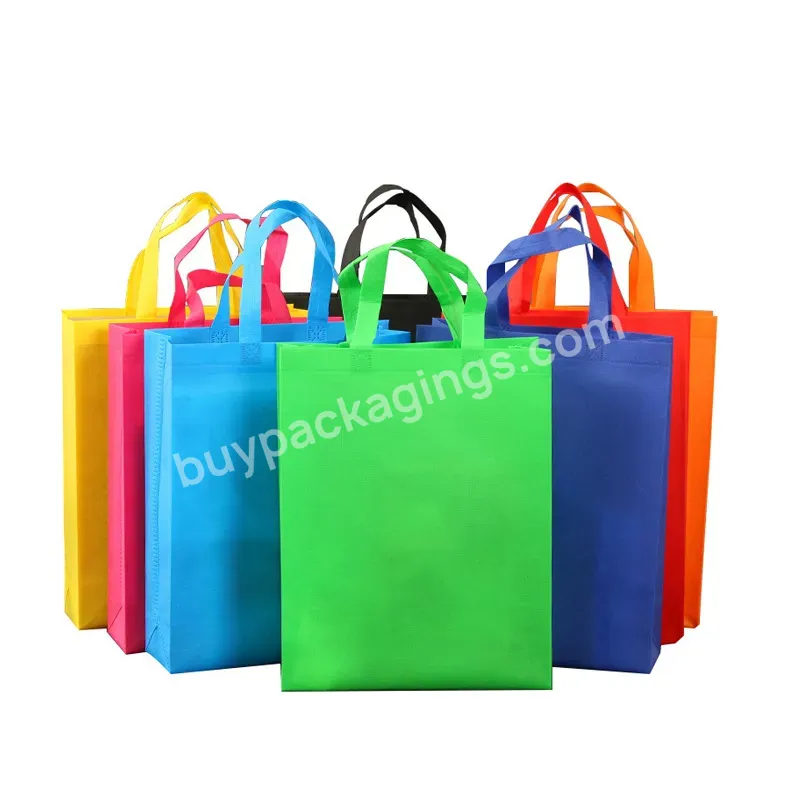 Wholesale Eco Friendly Custom Large Logo Printed Tote Bag Reusable Shopping Non Woven Bag - Buy Tote Non Woven Bag,Eco Friendly Non Woven Bag,Non Woven Bag With Handle.