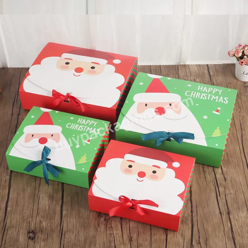 Wholesale Eco Friendly Custom Logo Premium Christmas Cardboard Packaging Gift Box - Buy Cardboard Christmas Gift Box With Fixed Ribbon,Luxury Cardboard Wedding Christmas Gift Box,Christmas Packaging Box.