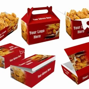 Wholesale Eco Friendly Take Away Custom Logo Fried Chicken Packaging Papercard Box With Handle Food Container - Buy Popcorn Bags,Popcorn Packaging Bag,Popcorn Paper Bag.