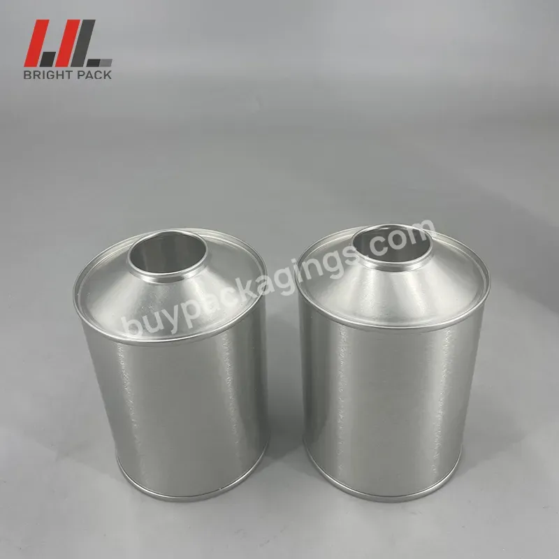 Wholesale Empty 500ml Metal Oil Tin Can Packaging Plastic Cover Tin Cone Top For Glue Packaging - Buy Tin Can Packaging Plastic Cover Tin Cone Top For Glue Packaging,Motorcycle Oil Car Engine Lubricant Empty Metal Cans For Adhesives,500ml Round Tank