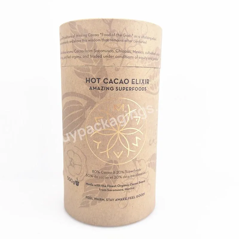 Wholesale Empty Custom biodegradable Cardboard Kraft Paper Tubes For Tea