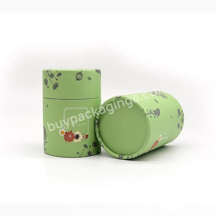 Wholesale Fancy Custom Eco Friendly Cardboard Paper Tube for Loose Leaf Tea Coffee Bean Food Box Packaging Round Cylinder Box