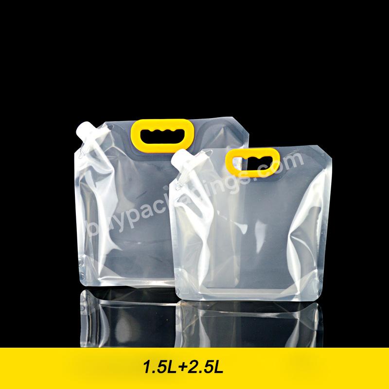 Wholesale Foldable Portable Plastic Water Bag Spout Pouch 1.5l 2.5l 5l Liquid Doypack - Buy Plastic Water Bag,Spout Pouch 1.5l 2.5l 5l,1.5l 2.5l 5l Liquid Doypack.