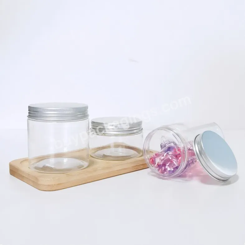 Wholesale Food Candy Nut Jar Food Grade Pet Plastic Packing Jar With Aluminum Lid - Buy Candy Jar,Plastic Jar,Pet Plastic Food Packing Jar.