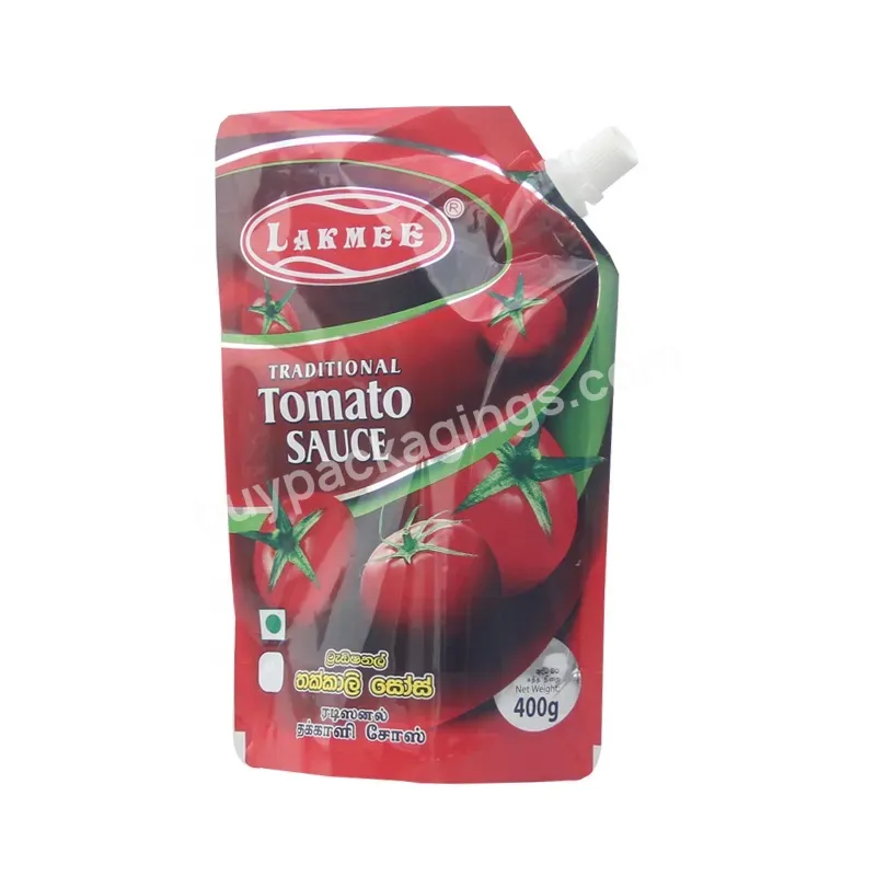 Wholesale Food Grade Custom Printed Aluminum Foil Plastic Tomato Sauce Stand Up Pouches With Spout For Food Package - Buy Stand Up Pouches For Food Package,Plastic Pouch,Pouches With Spout.