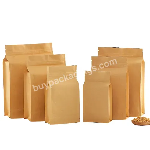 Wholesale Food Paperbags Square Bottom Smell Aluminum Foil Packing Brown Paper Bag - Buy Brown Paper Bag,Paper Bags Wholesale,Paper Bag Food.