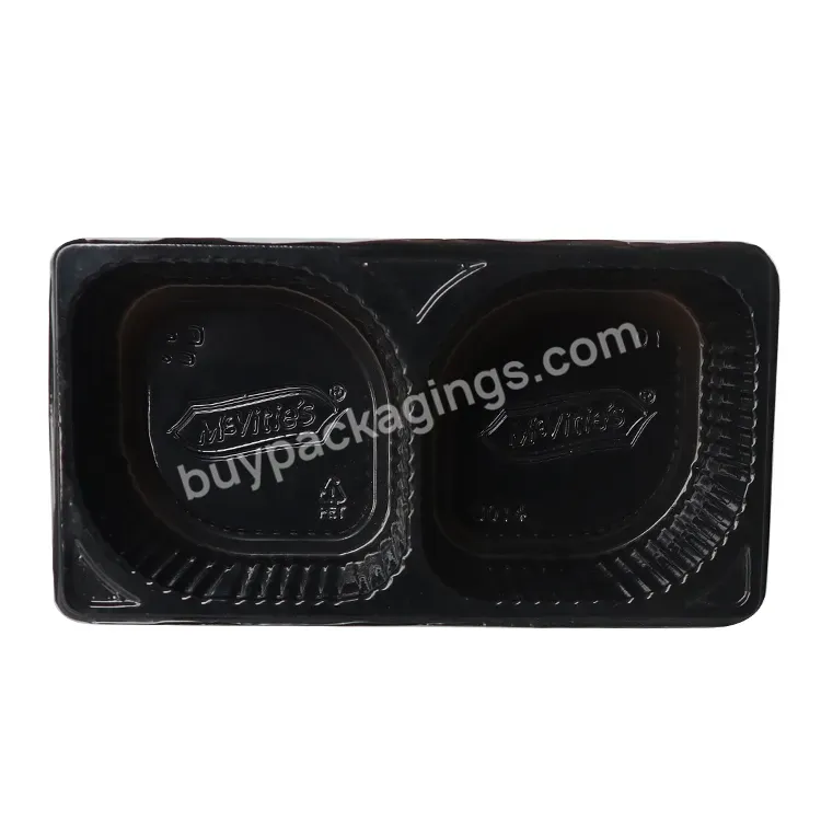 Wholesale Good Price Two Compartment Disposable Rectangle Black Plastic Pet Cookie Snack Cake Tray Packaging Containers - Buy Plastic Cake Tray,Plastic Blister Tray,Wholesale Good Price Two Compartment Disposable Rectangle Black Plastic Pet Cookie Sn