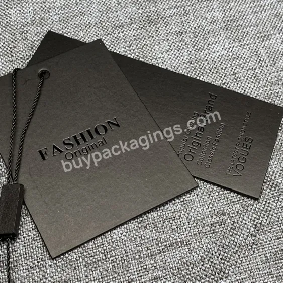Wholesale High Quality Thick Eco Friendly Double Part Paper Clothing Labels Swing Tags For Clothing