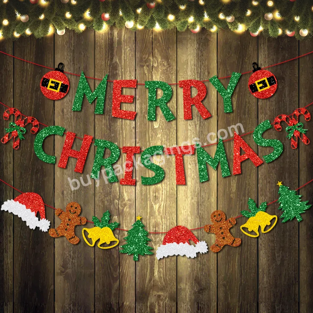 Wholesale Hot Christmas Banner Merry Christmas Decoration New Year Party Christmas Supplies Photo Props - Buy Christmas Banner,Christmas Decoration,Christmas Props.