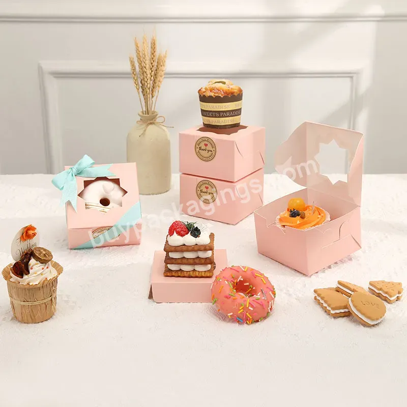 Wholesale Hot Selling Custom Printing Paper Box Cup Cake Box For Cupcake With Clear Plastic Window - Buy Cup Cake Box,Wedding Paper Cup Cake Box,Paper Box For Mini Cake.