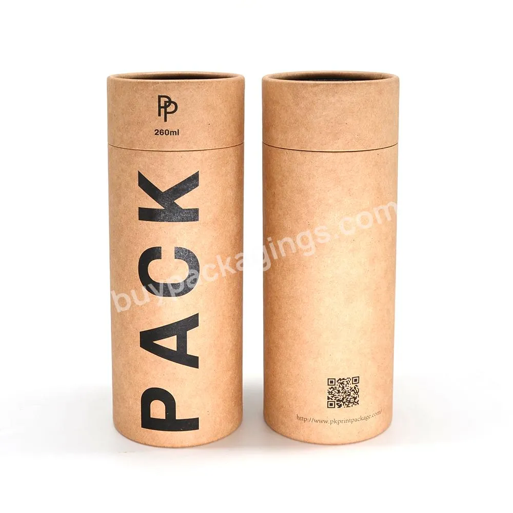 Wholesale Kraft Paper Custom Cardboard Big Paper Tube Water Bottle Cylinder Gift Boxes Packaging for Gift Wine Bottles