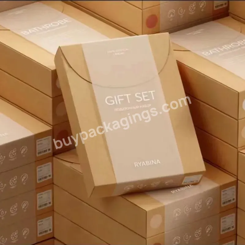 Wholesale Kraft Paper Packaging Box Clothes Shipping Packaging Recycle Paper Box For Clothing With Your Logo