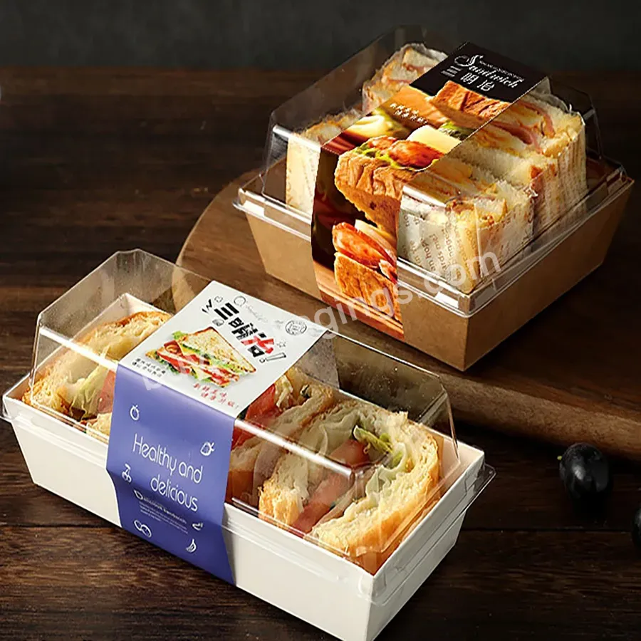 Wholesale Kraft Sandwich Box Disposable Sandwich Box High Quality Custom Long Sandwich Box - Buy Kraft Sandwich Box,Disposable Sandwich Box,Long Sandwich Box.