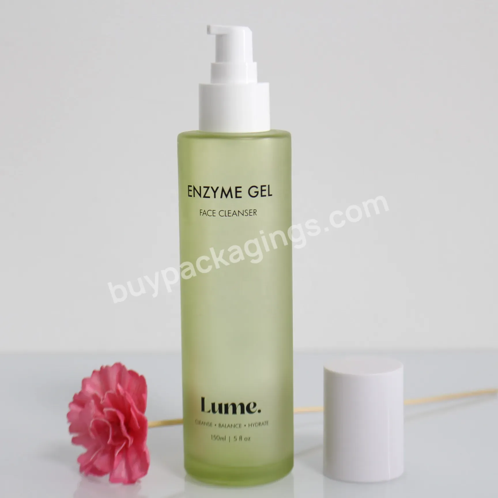 Wholesale Large-capacity Cleansing Shower Gel 100ml 120ml 5oz White Flat Shoulder Glass Body Lotion Bottle With Press Pump - Buy Empty 80ml 100ml 150ml 120ml Frosted Glass Lotion Pump Bottle For Shampoo Shower Gel,Cosmetic Packing Bottle Set 20ml-120