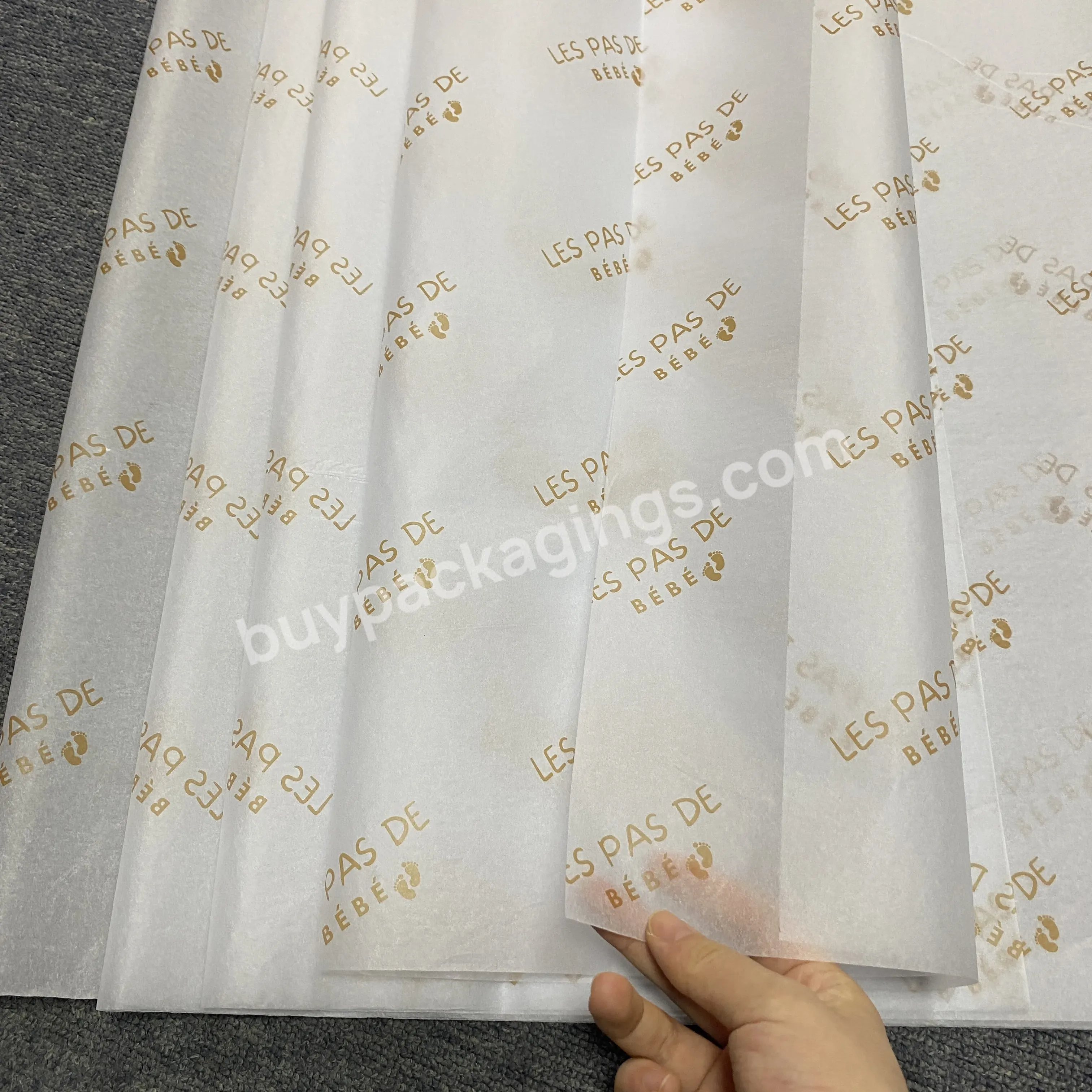 Wholesale Logo Printed 17g /30g Wrapping Paper Tissue Wrapping Papers For Gift Packing - Buy Wrapping Flowers And Clothing,Moq Is 100 Pcs,Customized Logo And Size.