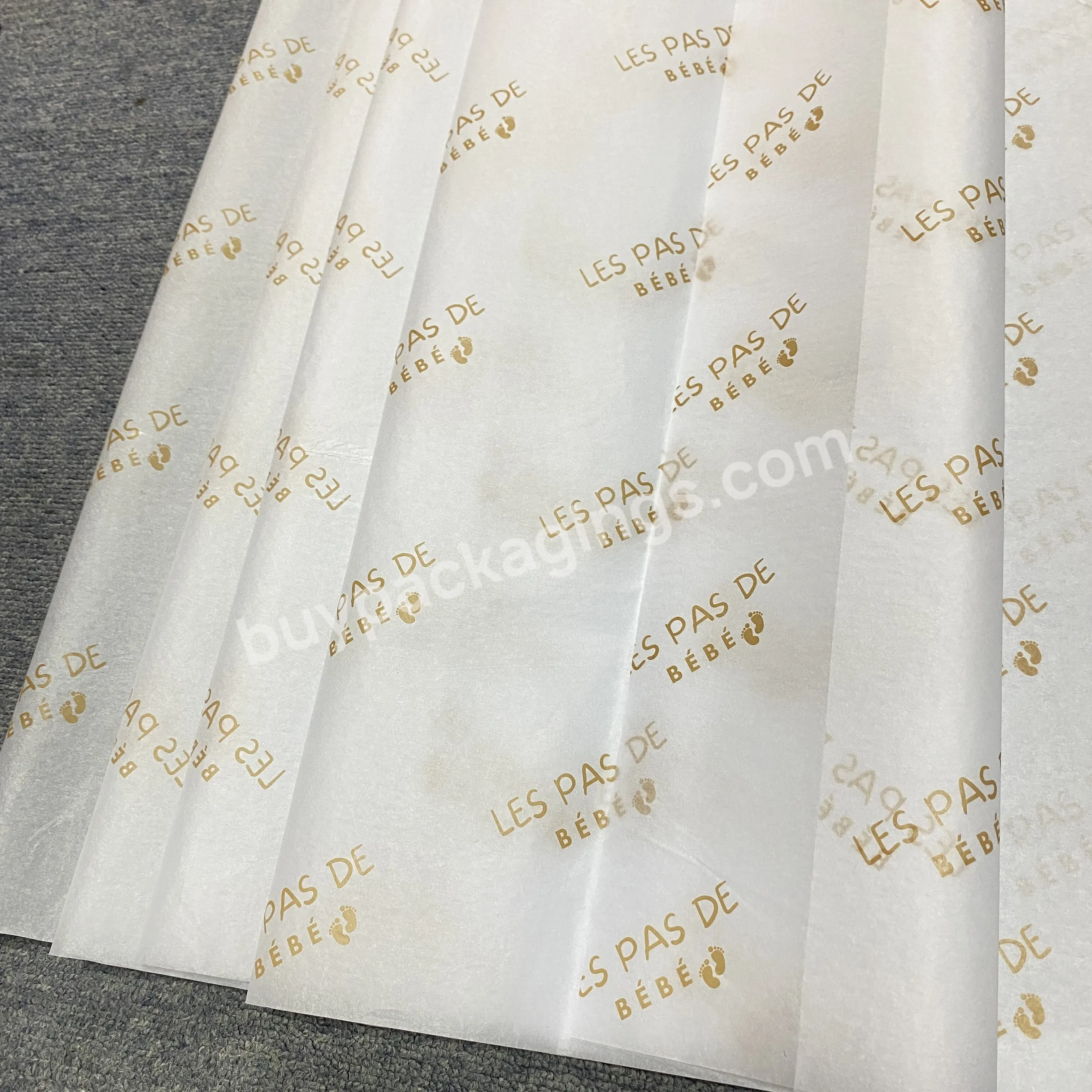 Wholesale Logo Printed 17g /30g Wrapping Paper Tissue Wrapping Papers For Gift Packing - Buy Wrapping Flowers And Clothing,Moq Is 100 Pcs,Customized Logo And Size.