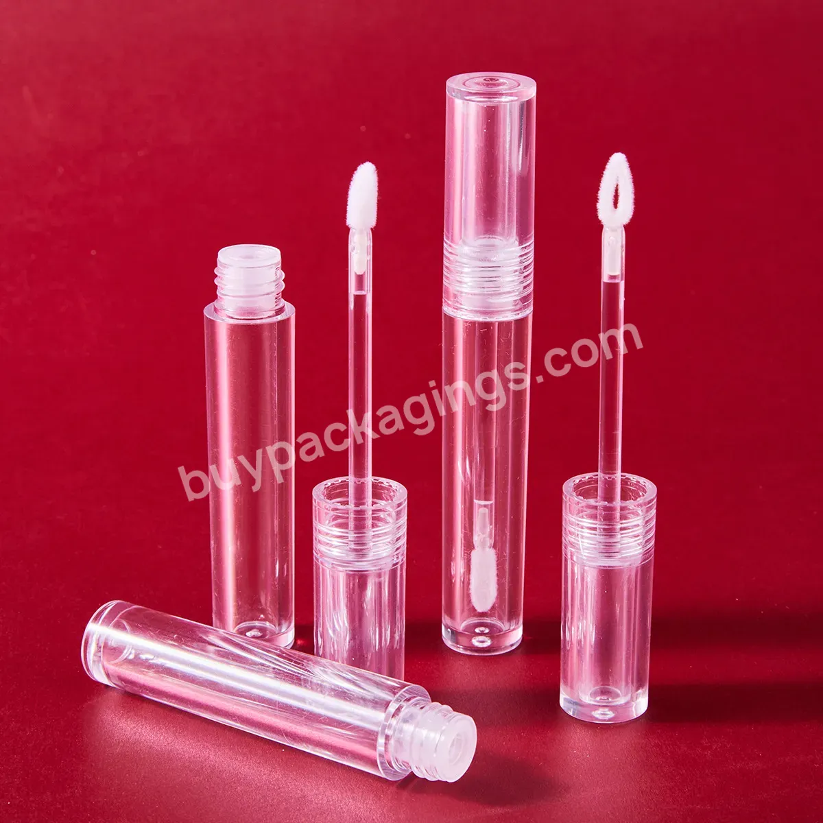 Wholesale Luxury 4ml Clear Cylinder Transparent Empty Petg Lip Gloss Tube - Buy Lip Gloss Tube Empty,Big Lip Gloss Tube,Lip Gloss Tube Transparent.