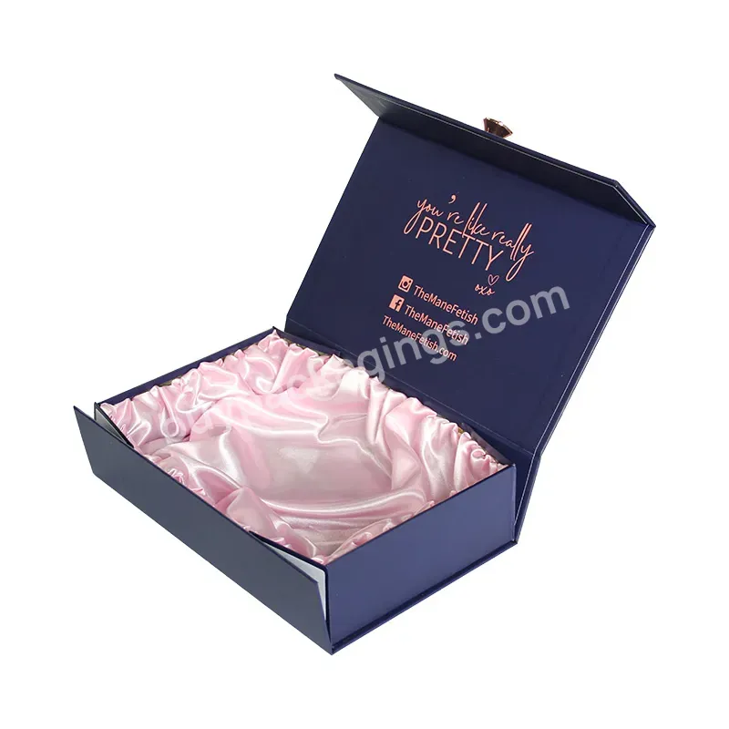 Wholesale Luxury Box Packaging With Silk And Buttons Magnetic Folding Gift Clothing Box Custom Logo - Buy Folding Gift Box,Folding Box,Luxury Box Packaging.