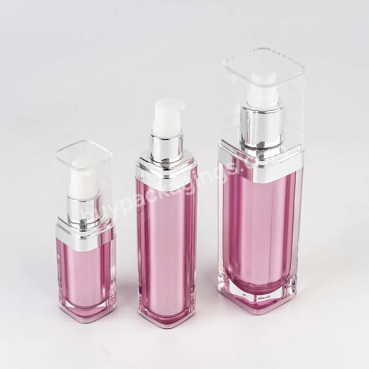 Wholesale Luxury Cosmetic Container Set 60ml Acrylic Lotion Pump Bottle With Skin Care Cream Elegant Cosmetic Jars - Buy Luxury Skincare Packaging Empty Plastic Acrylic Cosmetic Container Spray Bottles Cream Jar Serum Lotion Pump Bottle,Plastic Cosme