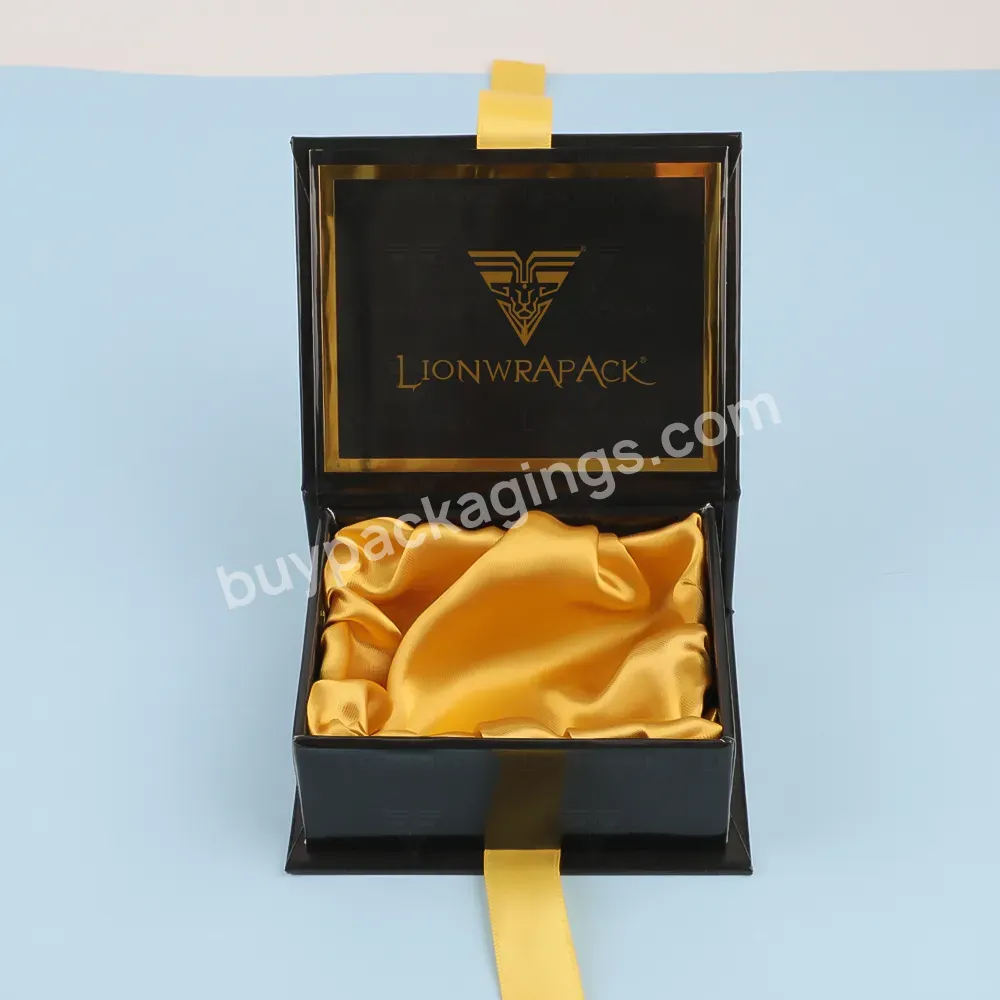 Wholesale Luxury Custom Logo Foldable Magnet Clothing Packaging Boxes With Ribbon Black Magnetic Gift Box - Buy Magnetic Gift Box,Packaging Boxes,Luxury Gift Box.