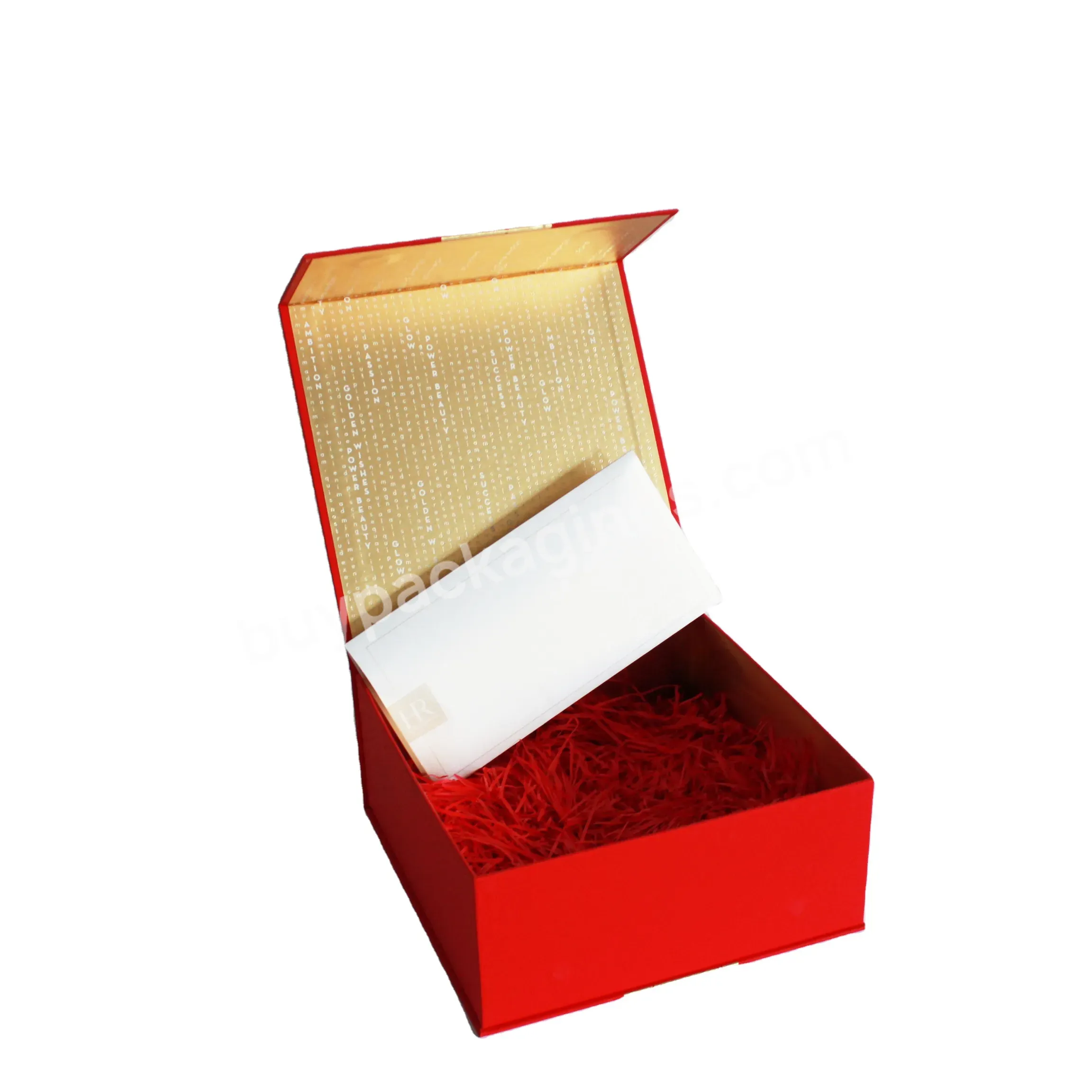 Wholesale Luxury Custom Logo Paperboard Paper Red Color Folding Packaging Cosmetic Gift Box Packing - Buy Luxury Gift Box,Gift Box Packaging,Cosmetic Box Packing.