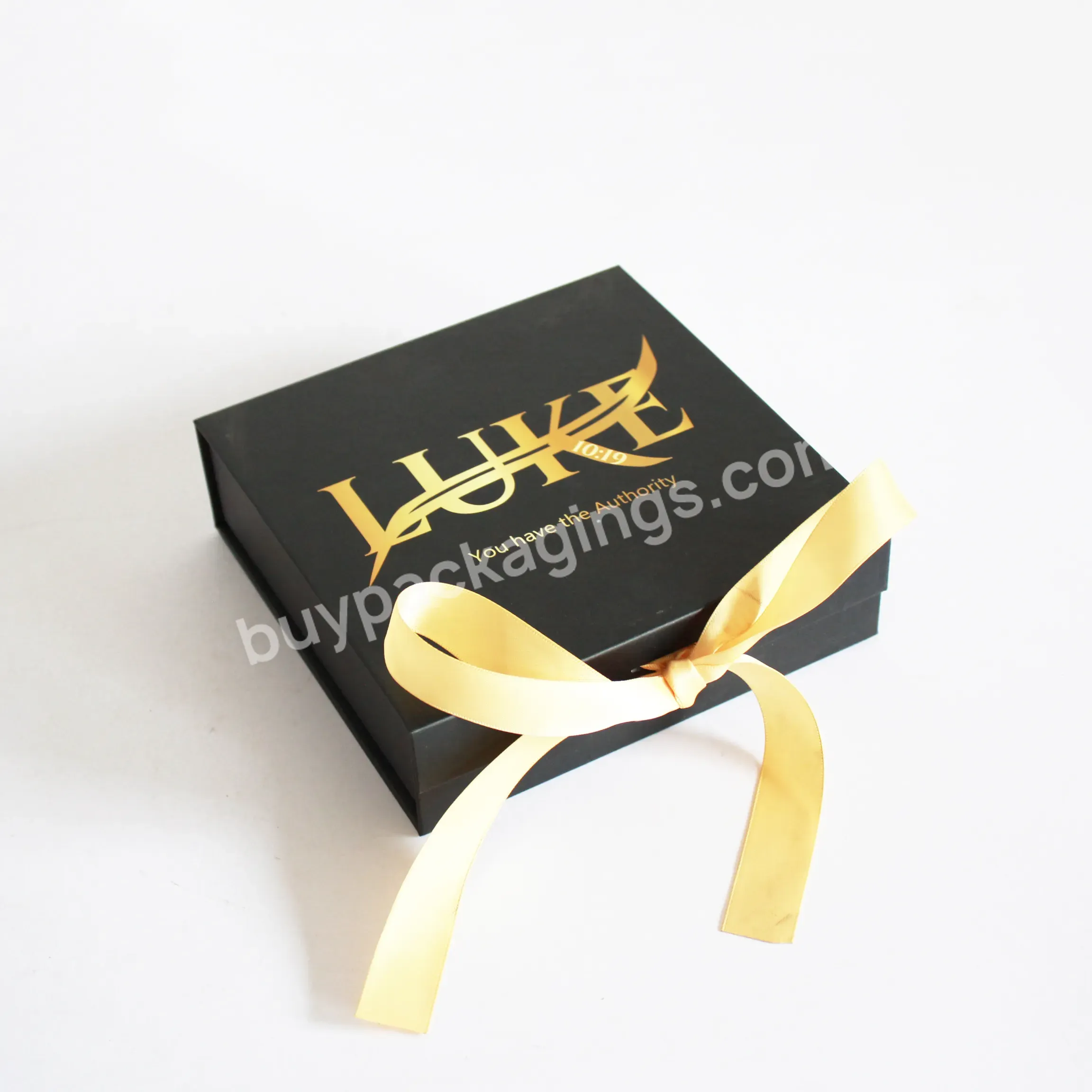 Wholesale Luxury Custom Printing Logo Paperboard Paper Black Folding Packaging Magnetic Gift Box - Buy Gift Box,Foldable Gift Packaging Box,Luxury Custom Gift Box.