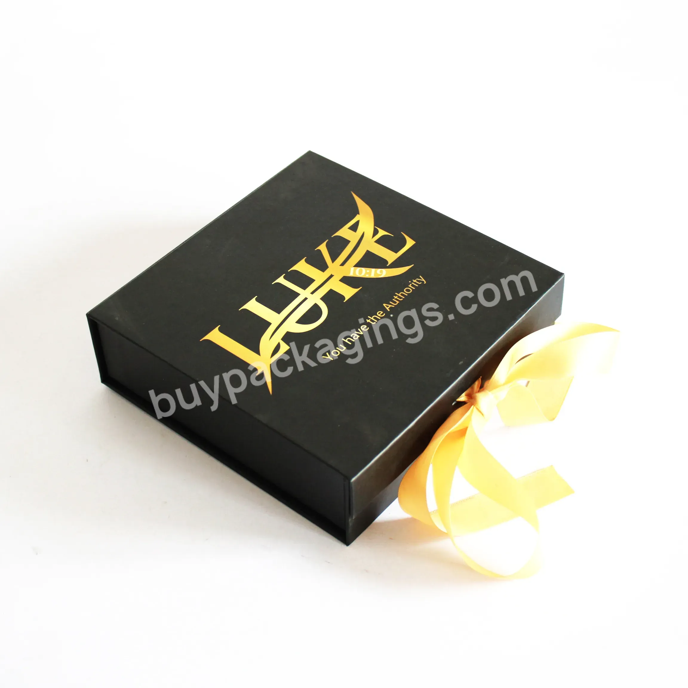 Wholesale Luxury Custom Printing Logo Paperboard Paper Black Folding Packaging Magnetic Gift Box - Buy Gift Box,Foldable Gift Packaging Box,Luxury Custom Gift Box.