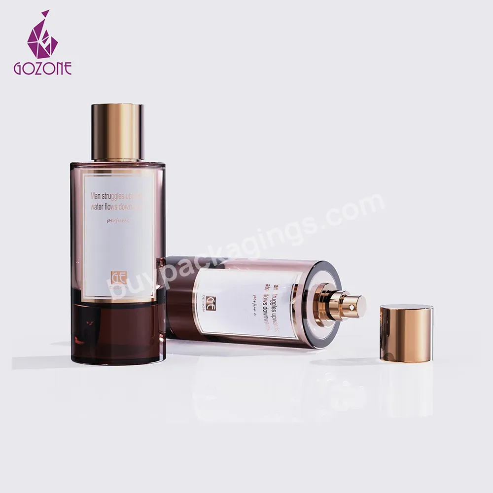 Wholesale Luxury Perfume Spray Bottle With Gold Cap For Women Perfume - Buy Perfume Spray Bottle,Round Perfume Bottle,Perfume Bottle 100ml.