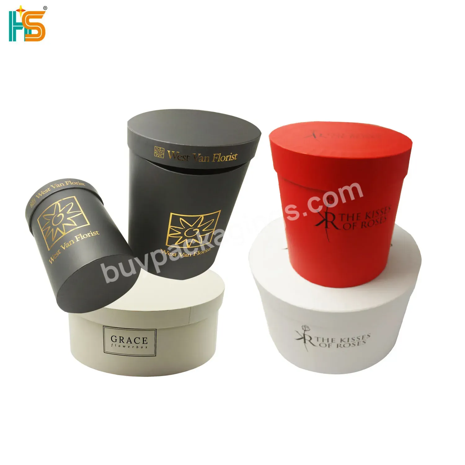 Wholesale Luxury Small Cylinder Rose Gift Packaging Boxes Custom Round Flower Boxes For Bouquets - Buy Round Flower Box,Boxes For Flowers,Flowers Box.