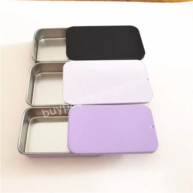 Wholesale Metal Tin Case Mint Solid Perfume Slide Top Lid Tin Container Small Rectangle Tin Box - Buy Small Rectangle Tin Box,Slide Top Lid Tin Box,Metal Mint Solid Perfume Tin Box.