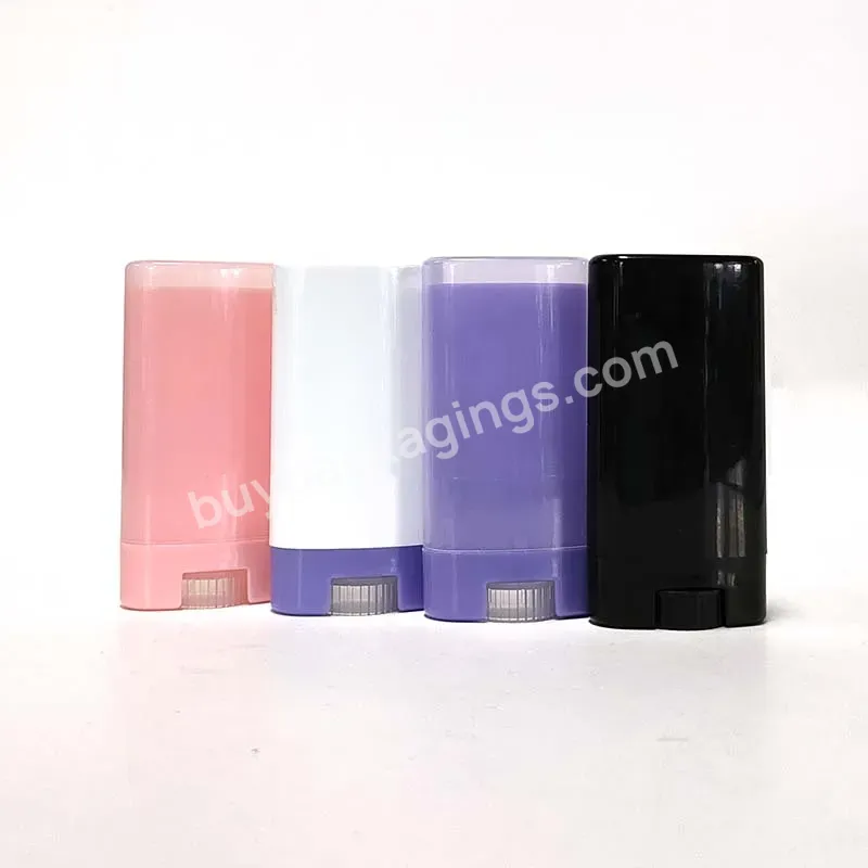 Wholesale Mini 15g 25g Sunblock Deodorant Stick Packaging Roll On Stick Container Refillable Oval Flat Plastic Deodorant Bottle - Buy Deodorant Containers Bulk,Plastic White Twist Up Refillable Tubes Deodorant,Deodorant Refil Container.