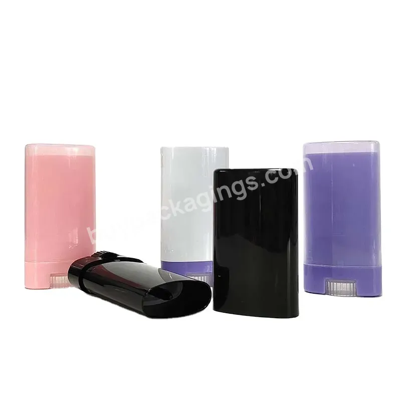 Wholesale Mini 15g 25g Sunblock Deodorant Stick Packaging Roll On Stick Container Refillable Oval Flat Plastic Deodorant Bottle - Buy Deodorant Containers Bulk,Plastic White Twist Up Refillable Tubes Deodorant,Deodorant Refil Container.