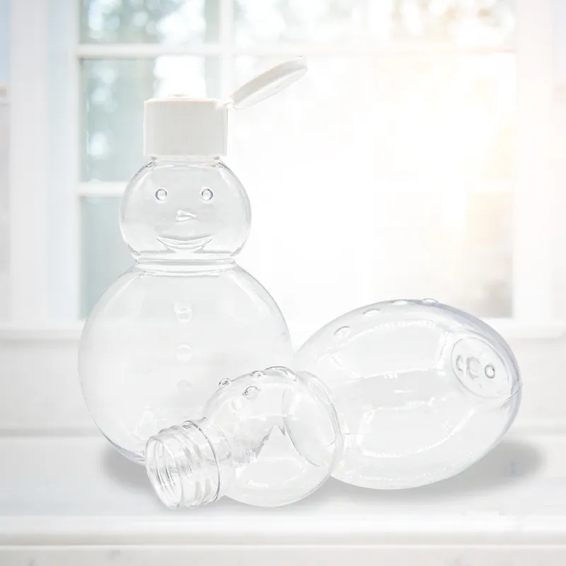 Wholesale New 170 ML Snowman Shape Plastic Bottle Shampoo Lotion Packaging Bottle 150 ML Eco-Friendly Empty Bottle Customize