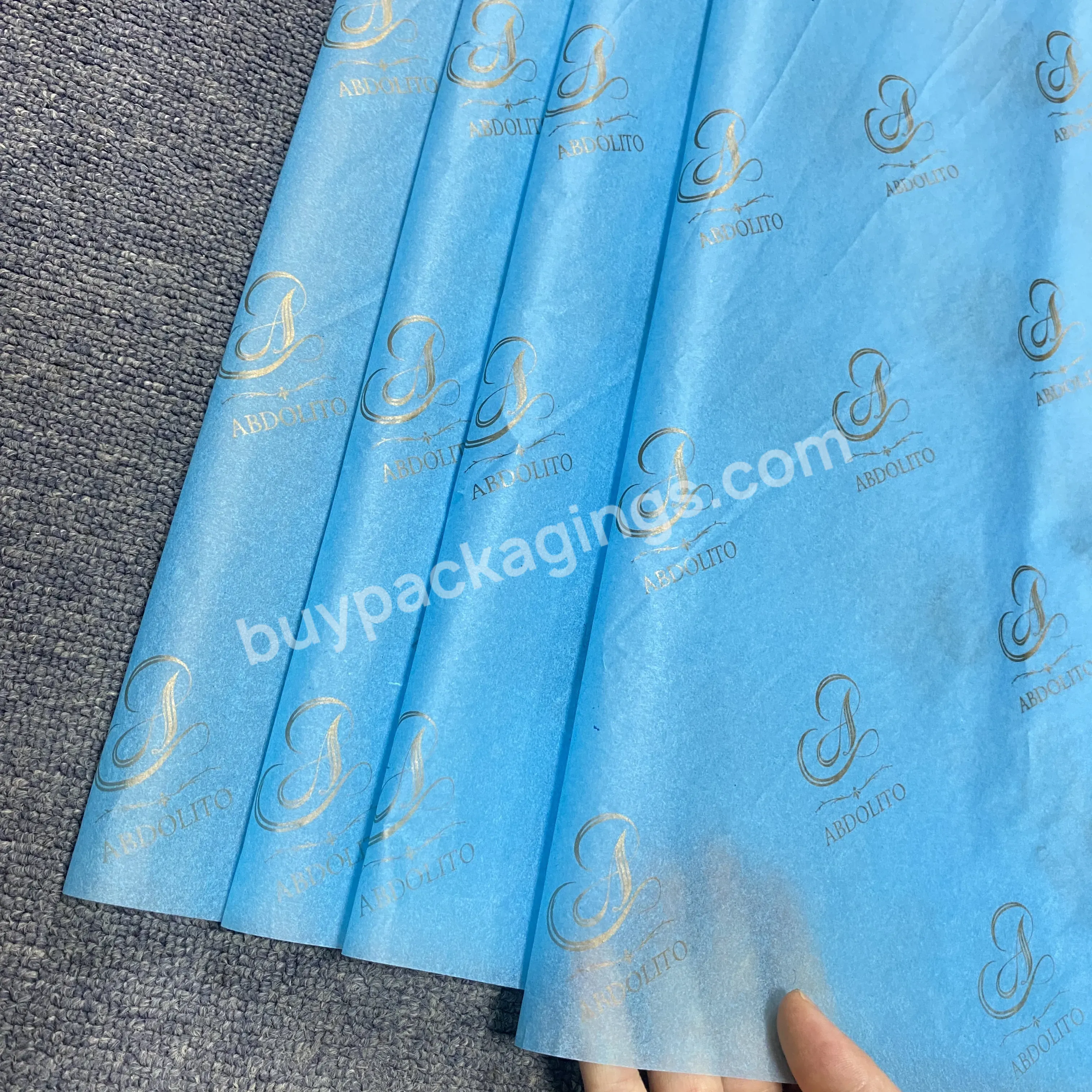 Wholesale Packaging Customized Logo Recycled Tissue Wrapping Paper With Company Logo Gift Wrapping Paper - Buy Wrapping Flowers And Clothing,Moq Is 100 Pcs,Customized Logo And Size.