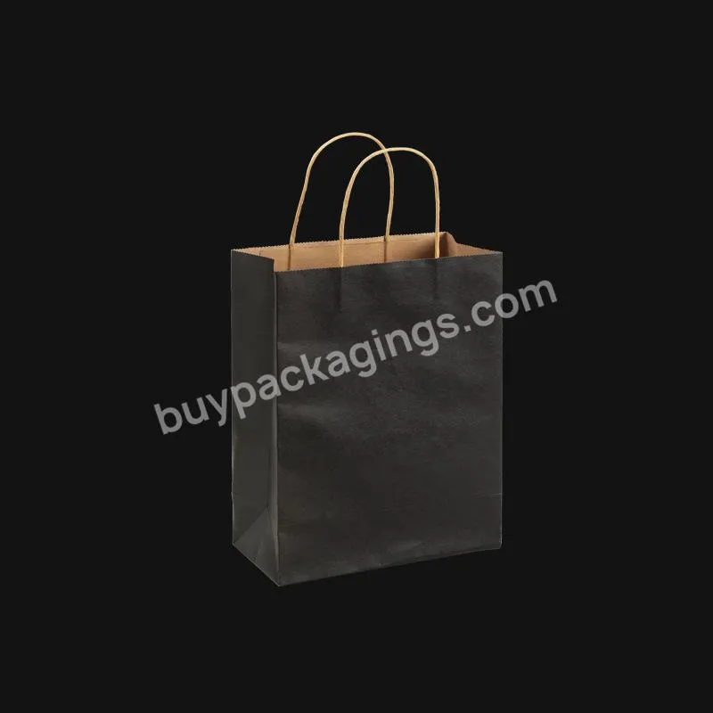 Wholesale Packaging Handbag Custom Logo Gift Bag Clothing Store Bag Cheap Kraft Paper Handbag