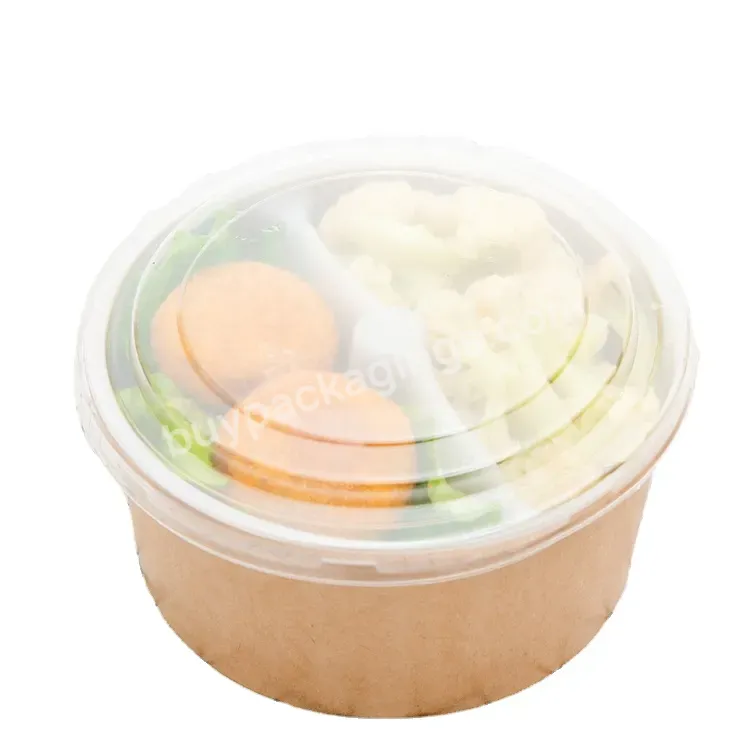 Wholesale Packaging Paper Bowl With Lid Kraft Paper Bowls Paper Take Away Bowl