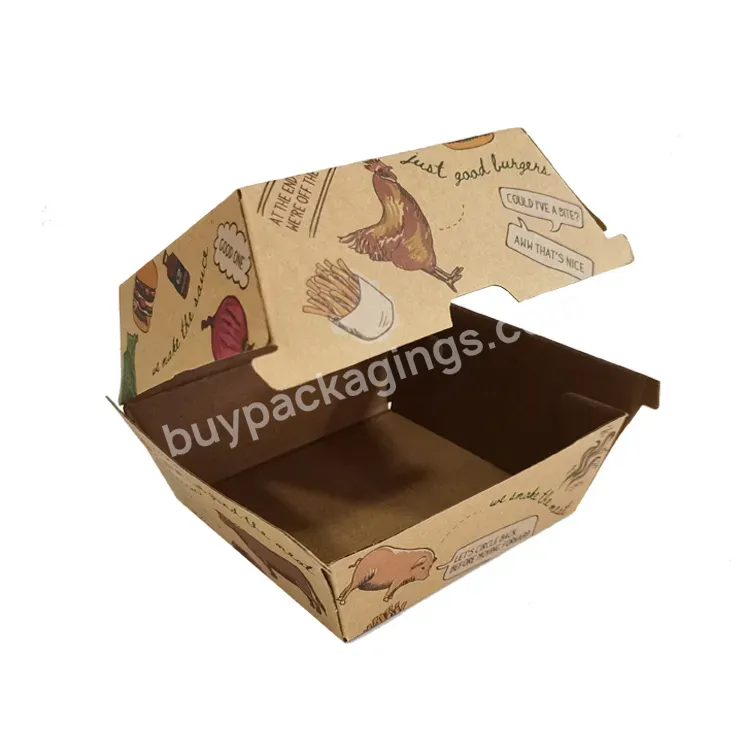 Wholesale Personalized Fashion Burger Fries Container Paper Packaging Hot Dog Kraft Paper Box - Buy Paper Box,Paper Packaging,Burger Paper Packaging Box.