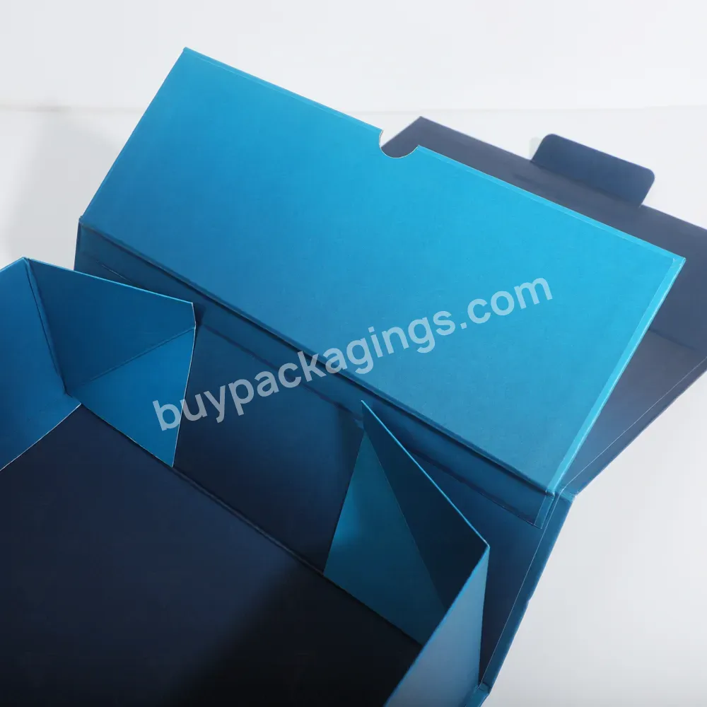 Wholesale Plain Square Collapsible Blue Magnetic Paper Gift Box Shoe Box Magnetic Folding Paper Boxes - Buy Blue Magnetic Gift Box,Shoe Box Magnetic,Magnetic Paper Box.