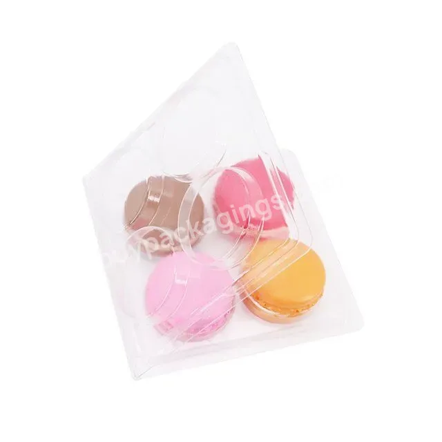 Wholesale Plastic Clamshell 4 Compartment Blister Macaron Box Packaging Macaron Insert Tray Packaging With Lid - Buy Plastic Clamshell Macaron Insert Tray,4 Compartment Blister Macaron Box Packaging,Macaron Packaging With Lid.