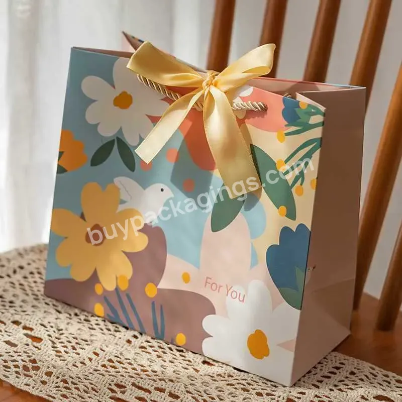 Wholesale Price Bow Colorful Gift Bag Creative Simple Paper Bags With Handle Kraft Paper Shopping Bag - Buy Bow Colorful Gift Bag,Creative Simple Paper Bag With Handle,Kraft Paper Shopping Bag.