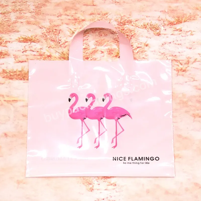Wholesale Promotional Logo Printed Packaging Shopping Bag Custom Size Plastic Bag With Soft Loop Handle - Buy Plastic Bag With Soft Loop Handle,Custom Size Plastic Bag,Logo Printed Shopping Bag.
