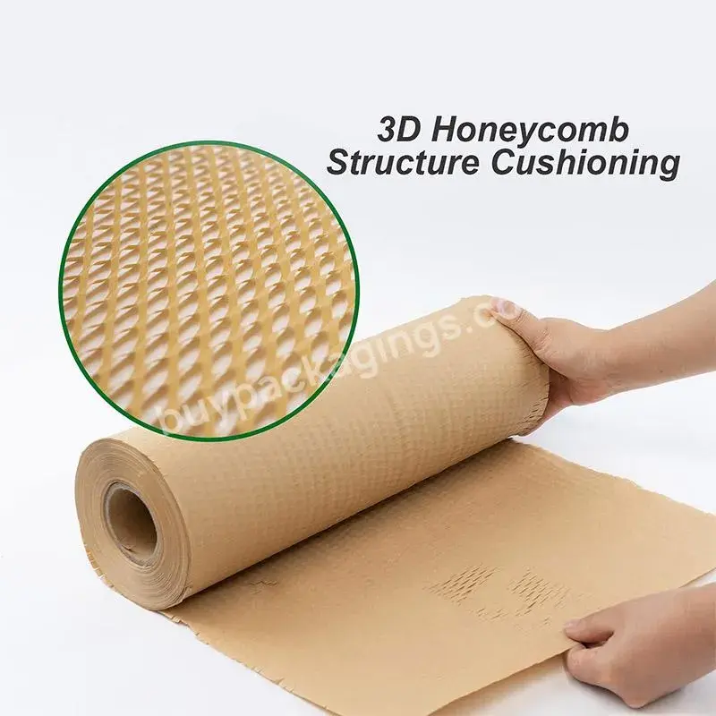 Wholesale Recyclable Custom Size Honeycomb Kraft Paper Roll Brown Honeycomb Cushion Paper - Buy Wrapping Dispenser Honeycomb Paper,Honeycomb Cushion Paper,Honeycomb Wrapping Paper Roll.