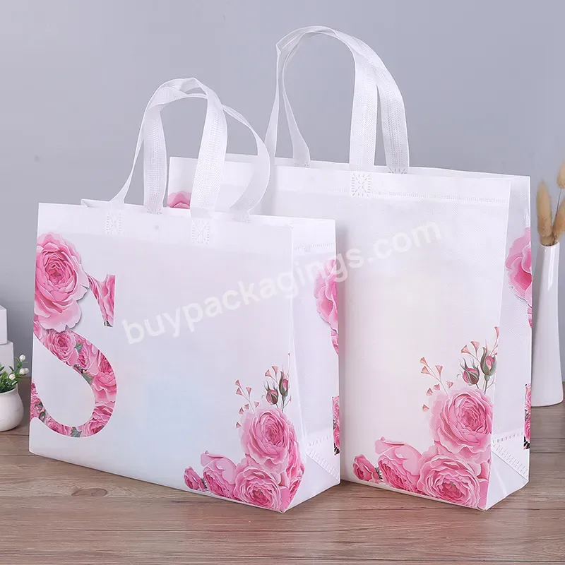 Wholesale Recycle Eco Friendly Laminated Waterproof Nonwoven Foldable Reusable Custom Logo Stock Pp Shopping Tote Bag