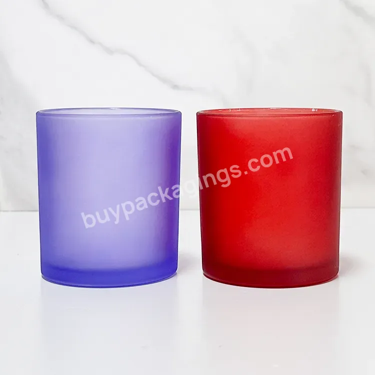 Wholesale Red Grey Candle Glass Jar Empty Glass Candle Jars For With Gols Silver Lids
