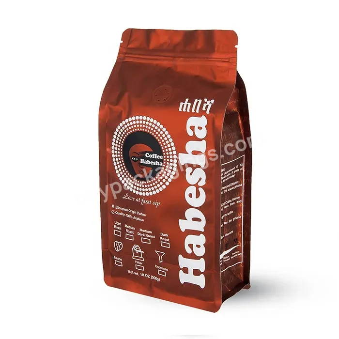 Wholesale Resealable Lock Packing One Way Valve Biodegradable Pouch Packaging Coffee Bags With Degassing Valve And Ziplock - Buy Coffee Bag Packing Bean Pouch With Valve,Foil Ziplock Coffee Bag With One Way Valve,Bottom Empty Pouch Side Gusset Coffee